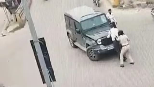 चितकोहरा गोलम्बर पर पुलिस पर गाड़ी चढ़ाने का मामला, एक गिरफ्तार, चालक फरार